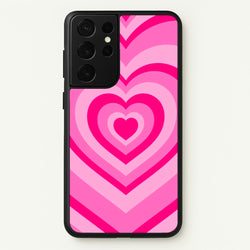 Pink - Colourful Hearts  - Christmas Phone Case for Galaxy S21 Ultra