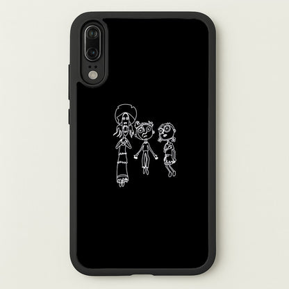 Cor Outline  - Halloween Phone Case for Huawei P20