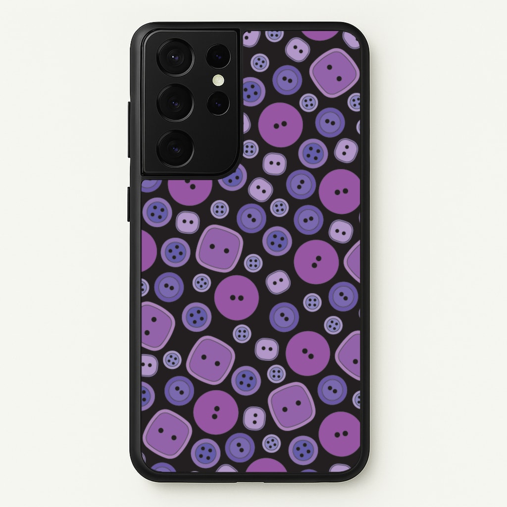 Button Pattern  - Coraline Phone Case for Galaxy S21 Ultra