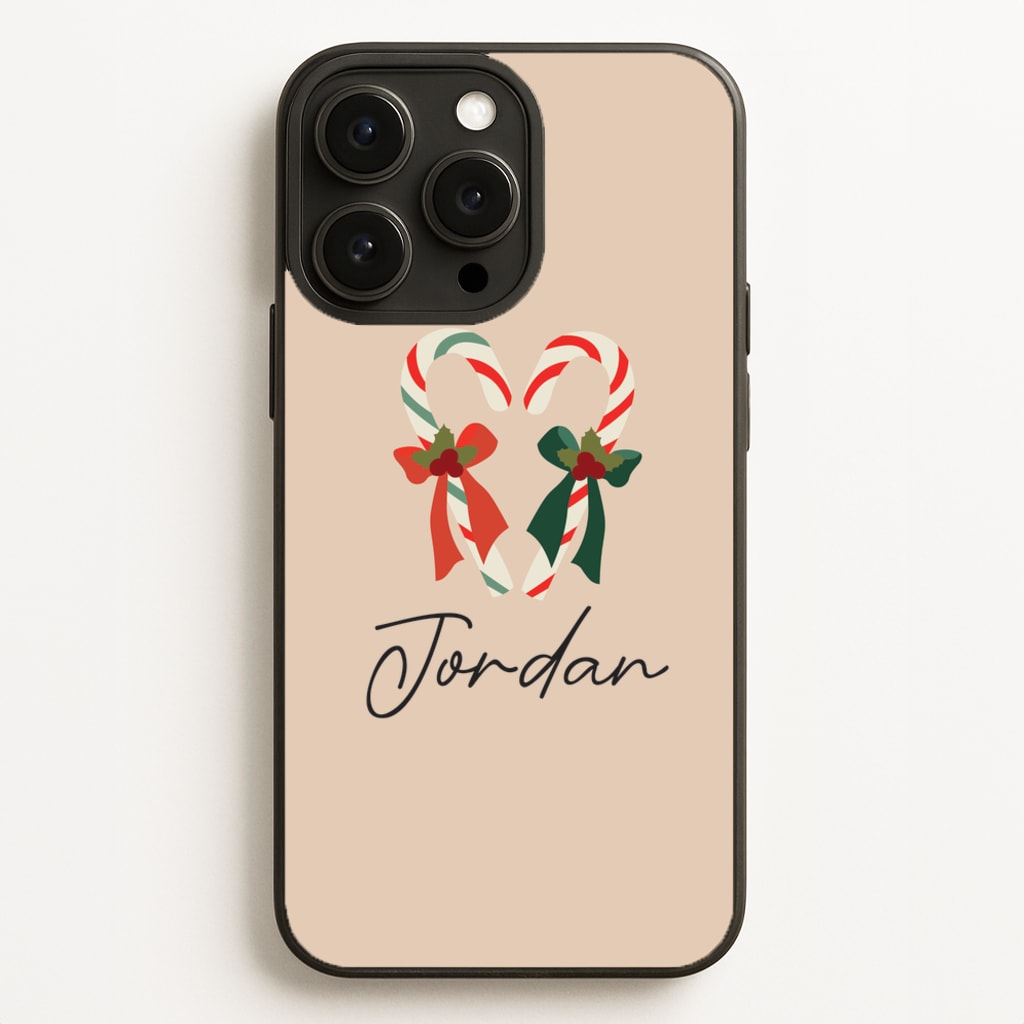 Candycane - Personalised Christmas  - Christmas Phone Case for iPhone 16 Pro Max
