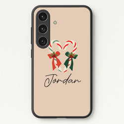 Candycane - Personalised Christmas  - Christmas Phone Case for Galaxy S24FE