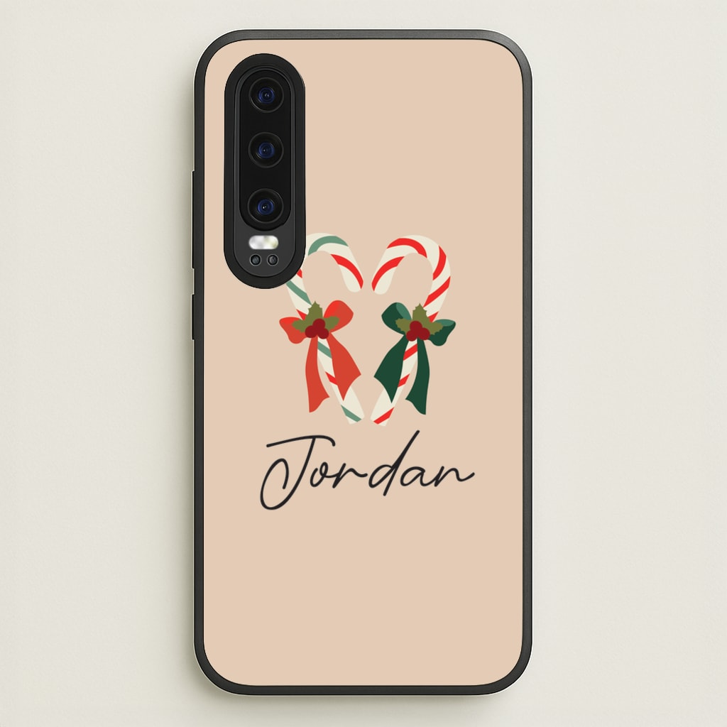 Candycane - Personalised Christmas  - Christmas Phone Case for Huawei P30