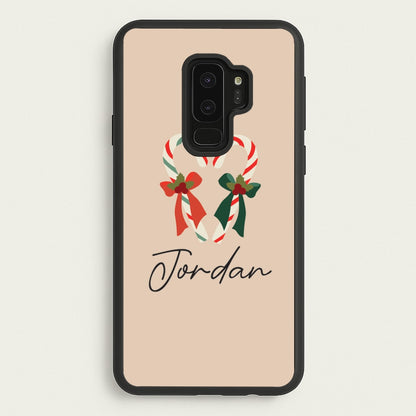 Candycane - Personalised Christmas  - Christmas Phone Case for Galaxy S9 Plus