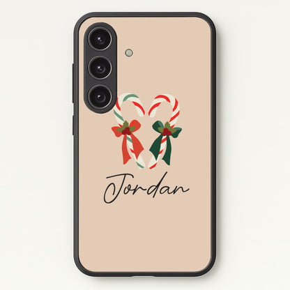 Candycane - Personalised Christmas  - Christmas Phone Case for Galaxy S24