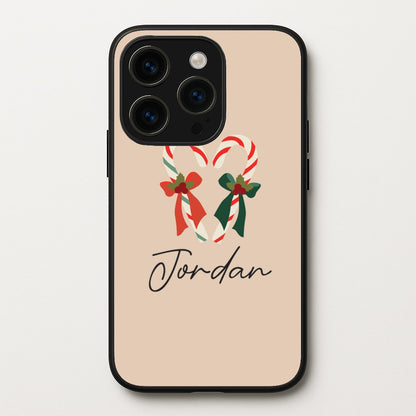 Candycane - Personalised Christmas  - Christmas Phone Case for iPhone 14 Pro
