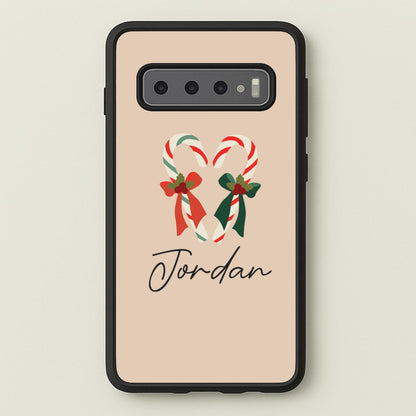 Candycane - Personalised Christmas  - Christmas Phone Case for Galaxy S10