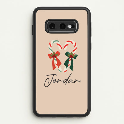 Candycane - Personalised Christmas  - Christmas Phone Case for Galaxy S10e