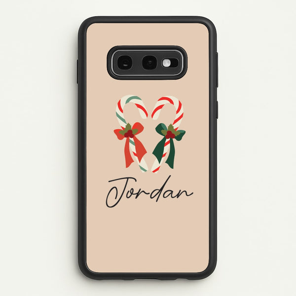 Candycane - Personalised Christmas  - Christmas Phone Case for Galaxy S10e
