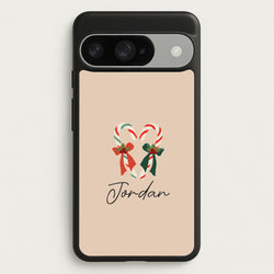 Candycane - Personalised Christmas Phone Case for Google Pixel 10 / 10 Pro