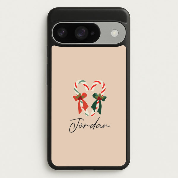 Candycane - Personalised Christmas Phone Case for Google Pixel 10 / 10 Pro