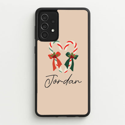Candycane - Personalised Christmas  - Christmas Phone Case for Galaxy A52 / A52s