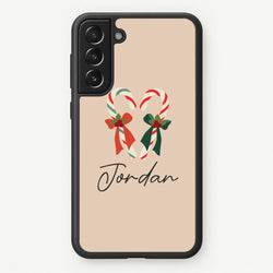 Candycane - Personalised Christmas  - Christmas Phone Case for Galaxy S21FE
