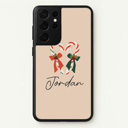 Candycane - Personalised Christmas  - Christmas Phone Case for Galaxy S21 Ultra
