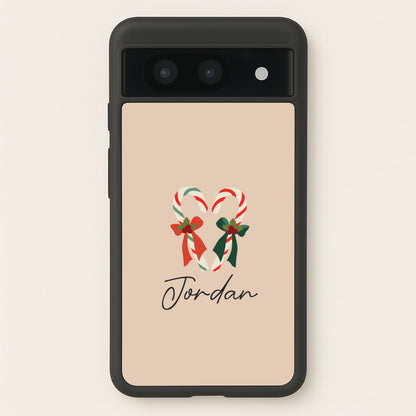 Candycane - Personalised Christmas  - Christmas Phone Case for Google Pixel 8a