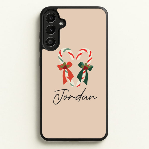Candycane - Personalised Christmas  - Christmas Phone Case for Galaxy A34