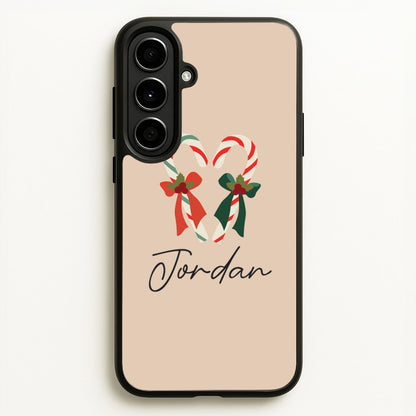 Candycane - Personalised Christmas  - Christmas Phone Case for Galaxy A56
