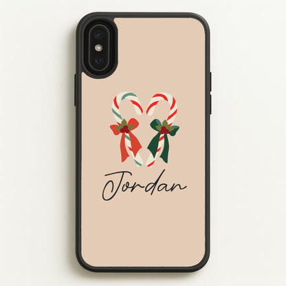 Candycane - Personalised Christmas  - Christmas Phone Case for iPhone XS Max