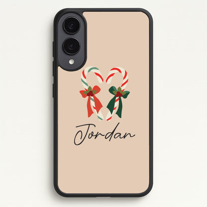 Candycane - Personalised Christmas  - Christmas Phone Case for Galaxy S25 Edge