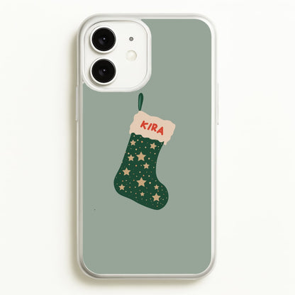 Green Stocking - Personalised Christmas  - Christmas Phone Case for iPhone 11