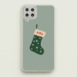 Green Stocking - Personalised Christmas  - Christmas Phone Case for Galaxy A12