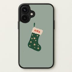 Green Stocking - Personalised Christmas Phone Case for iPhone 17