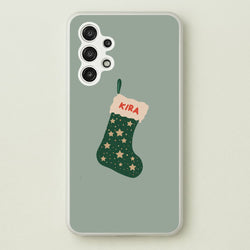 Green Stocking - Personalised Christmas  - Christmas Phone Case for Galaxy A13