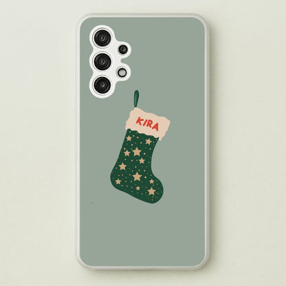 Green Stocking - Personalised Christmas  - Christmas Phone Case for Galaxy A13