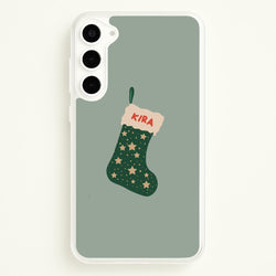 Green Stocking - Personalised Christmas  - Christmas Phone Case for Galaxy S23 Plus