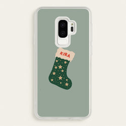 Green Stocking - Personalised Christmas  - Christmas Phone Case for Galaxy S9 Plus