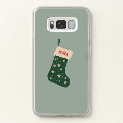 Green Stocking - Personalised Christmas  - Christmas Phone Case for Galaxy S8 Plus
