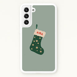 Green Stocking - Personalised Christmas  - Christmas Phone Case for Galaxy S22 Plus