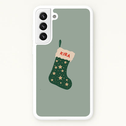 Green Stocking - Personalised Christmas  - Christmas Phone Case for Galaxy S22 Plus