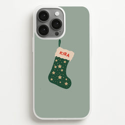 Green Stocking - Personalised Christmas  - Christmas Phone Case for iPhone 13 Pro Max