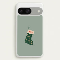 Green Stocking - Personalised Christmas  - Christmas Phone Case for Google Pixel 9 / 9 Pro