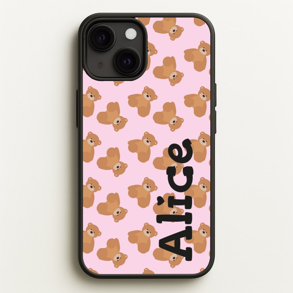 Teddy Bear Pattern - Personalised Christmas   - Christmas Phone Case for iPhone 13