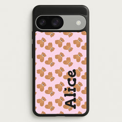 Teddy Bear Pattern - Personalised Christmas   - Christmas Phone Case for Google Pixel 9 / 9 Pro
