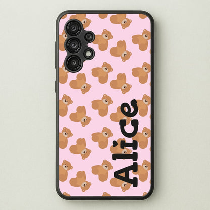 Teddy Bear Pattern - Personalised Christmas   - Christmas Phone Case for Galaxy A13