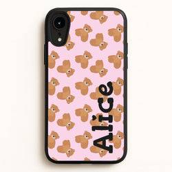 Teddy Bear Pattern - Personalised Christmas   - Christmas Phone Case for iPhone XR