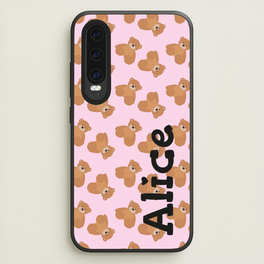Teddy Bear Pattern - Personalised Christmas   - Christmas Phone Case for Huawei P30