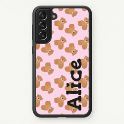 Teddy Bear Pattern - Personalised Christmas   - Christmas Phone Case for Galaxy S21FE
