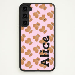 Teddy Bear Pattern - Personalised Christmas   - Christmas Phone Case for Galaxy S23 Plus