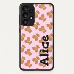 Teddy Bear Pattern - Personalised Christmas   - Christmas Phone Case for Galaxy A33