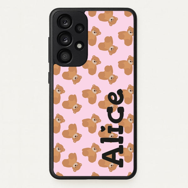 Teddy Bear Pattern - Personalised Christmas   - Christmas Phone Case for Galaxy A33