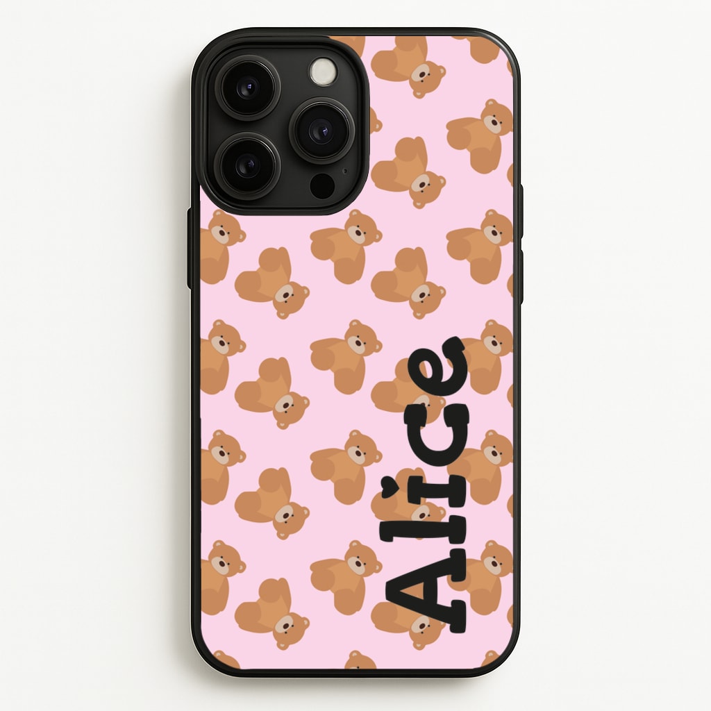 Teddy Bear Pattern - Personalised Christmas   - Christmas Phone Case for iPhone 13 Pro Max