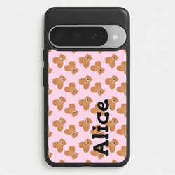Teddy Bear Pattern - Personalised Christmas Phone Case for Google Pixel 10 Pro XL