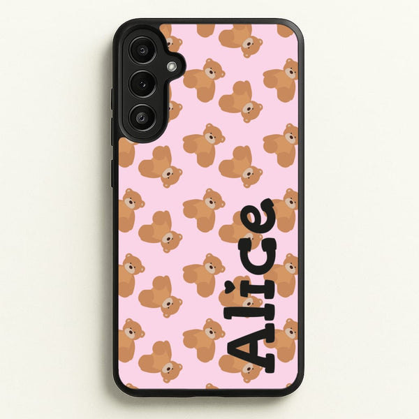 Teddy Bear Pattern - Personalised Christmas   - Christmas Phone Case for Galaxy A34