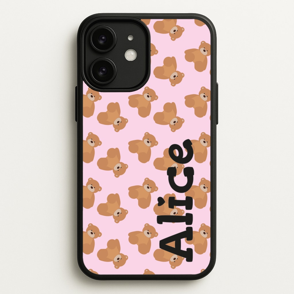 Teddy Bear Pattern - Personalised Christmas   - Christmas Phone Case for iPhone 11