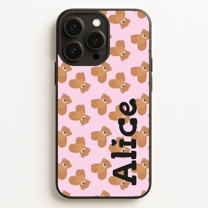 Teddy Bear Pattern - Personalised Christmas   - Christmas Phone Case for iPhone 12 Pro Max
