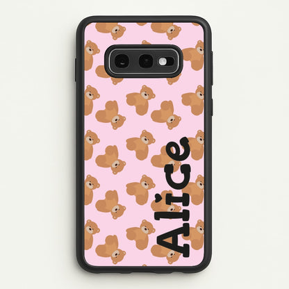 Teddy Bear Pattern - Personalised Christmas   - Christmas Phone Case for Galaxy S10e
