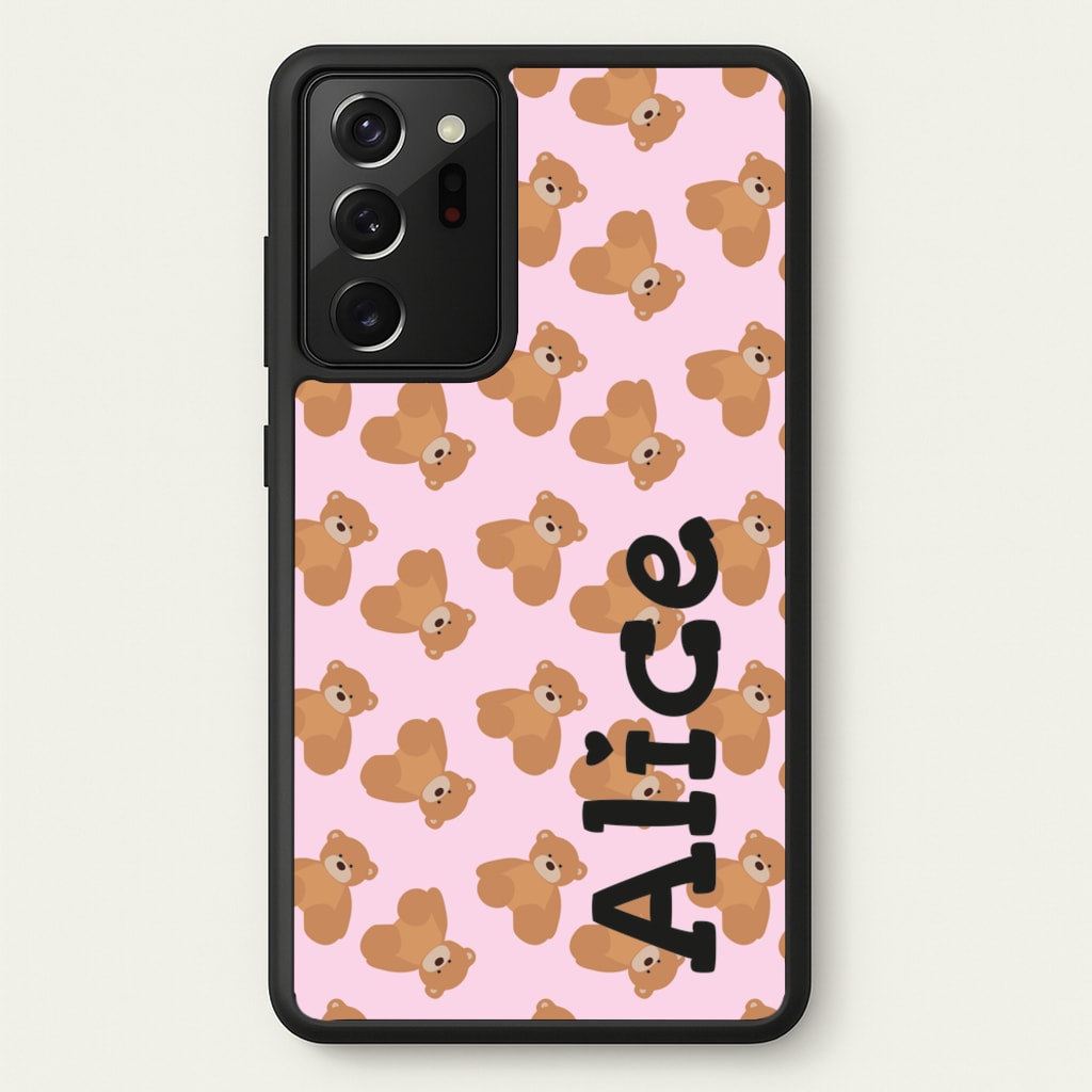 Teddy Bear Pattern - Personalised Christmas   - Christmas Phone Case for Galaxy Note 20 Ultra